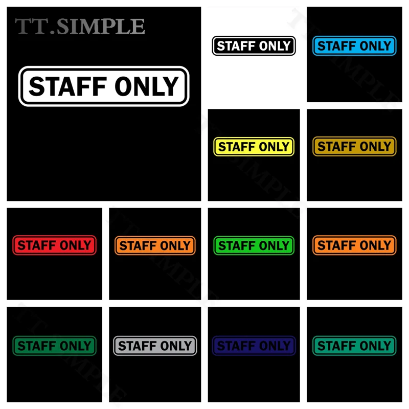 

Виниловая наклейка на автомобиль только для персонала TT - частный офис, дверь, магазин, бизнес-вывеска, окно