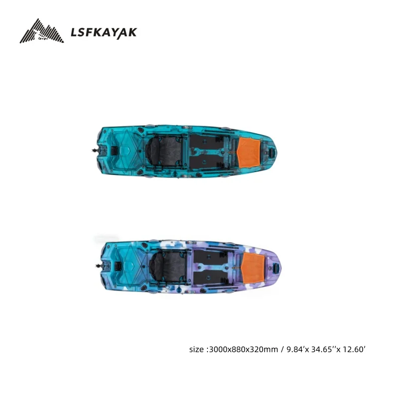 10ft 3M Length Reliable High Performance Solo Sea Fishing Kayak With Rudder System