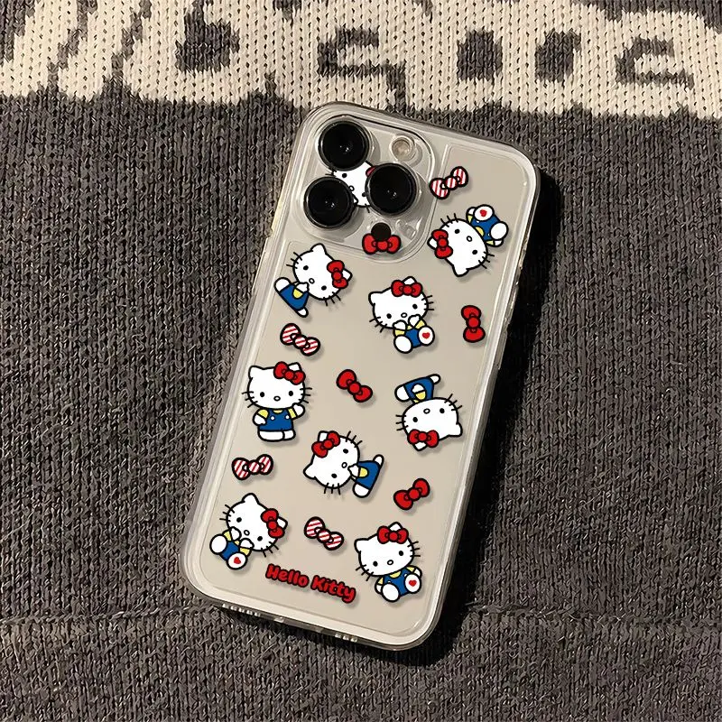 Vollbild niedlich Hallo Kittys Handy hülle für iPhone 16 15 14 13 12 11 Mini Pro max x xr xsmax 6s 6 7 8 plus se20 Abdeckung