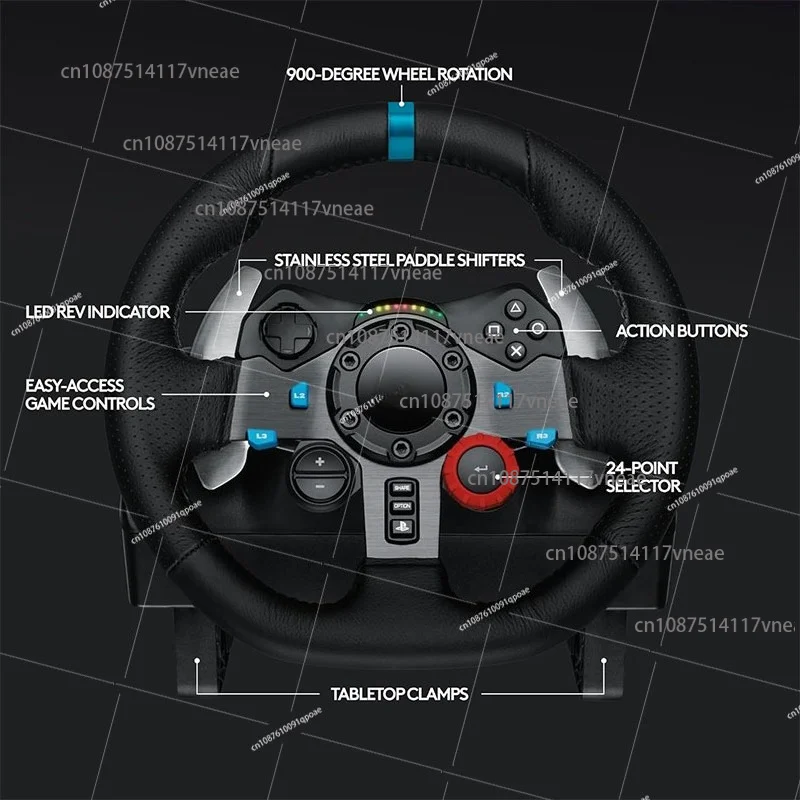 for PS5/PS4/PS3 and PC steering wheel PS5 game controller  G29 Driving Force Game Steering Wheel
