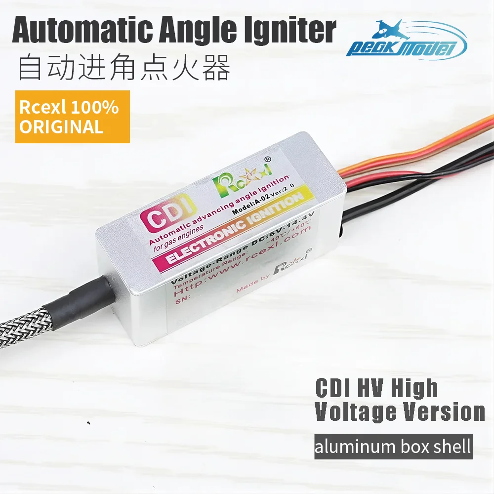 RCEXL MINI Small  Aluminum Box Shell Automatic Angle Igniter CDI HV High Voltage Version Suitable for DLE, NGH,RCGF ETC