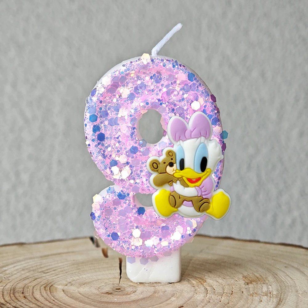 Schattige Donald Duck kaars nummer 0-9 voetbalkaars Donald Duck taartdecoratie jongens verjaardagsfeestje voor kinderen babyshower decoraties
