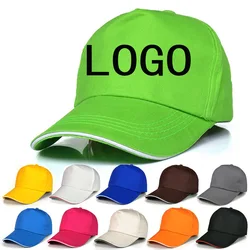 Gorra de béisbol con bordado de logotipo personalizado, gorro informal de Color sólido, ajustable, Hip Hop, Unisex