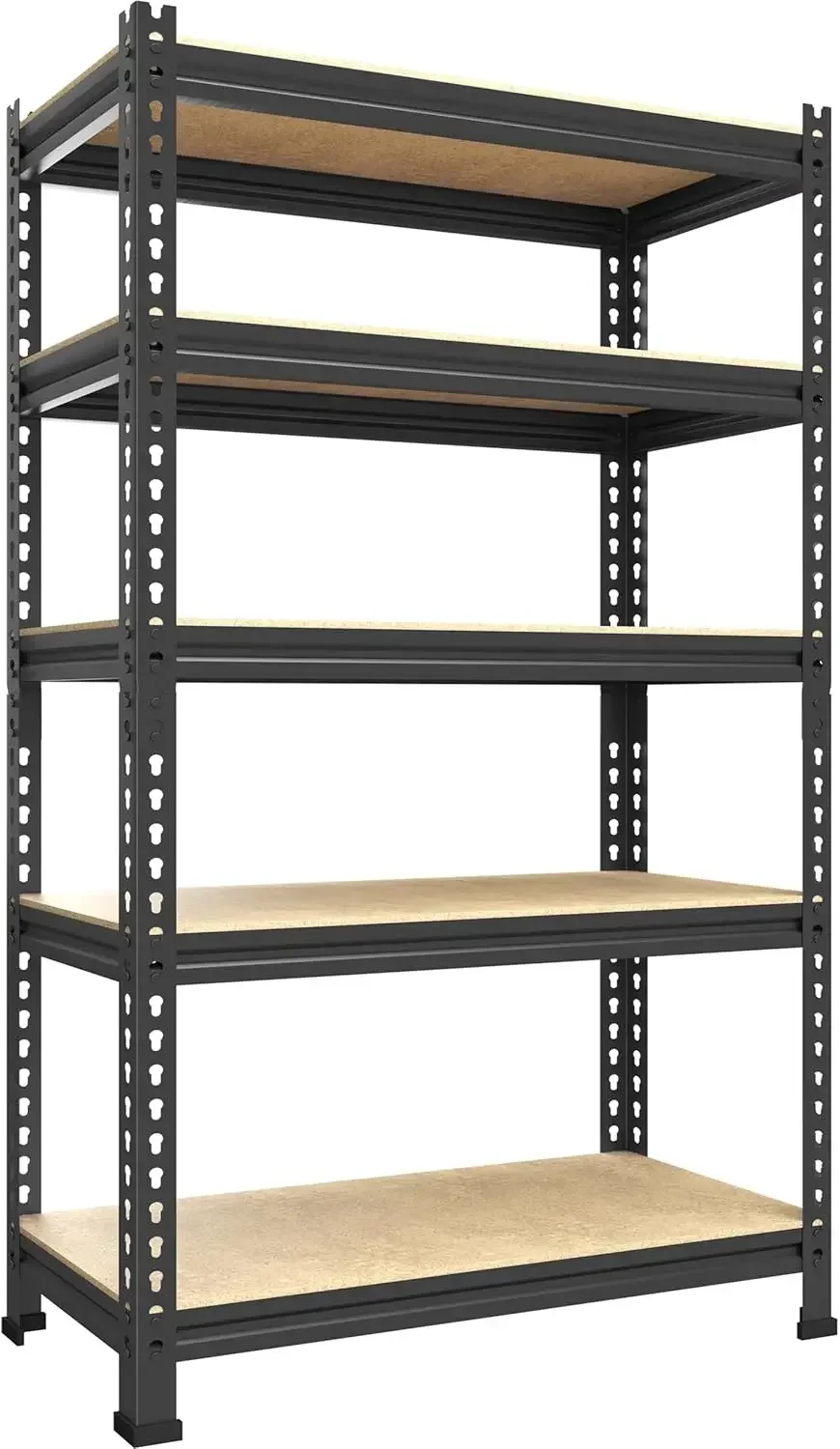 Storage Shelves 5 Tier Adjustable Garage Storage Shelving, Heavy Duty Metal Storage Utility Rack Shelf Unit for Warehouse Pantry