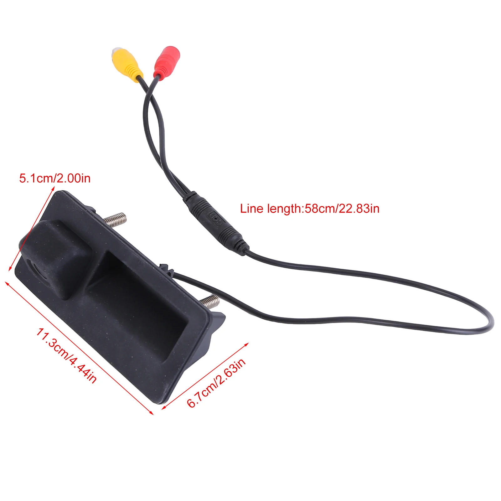 Neue dynamische Rückfahrkamera mit Trajektorienanzeige für VW Golf Variant 6 Plus 2009-2014, Passat Variant, Sharan, Tiguan, Touran, Touareg, Skoda Yeti, Seat Alhambra, Rückfahrkamera 5K0980551 5N0827566A 5N0827566J – Detail 3