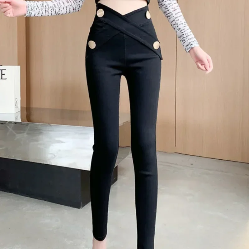Cotton Leggings High Waist Slim Skinny Woman Trousers Comfortable Stretch Original Casual Korean Fashion Autumn Pants for Women