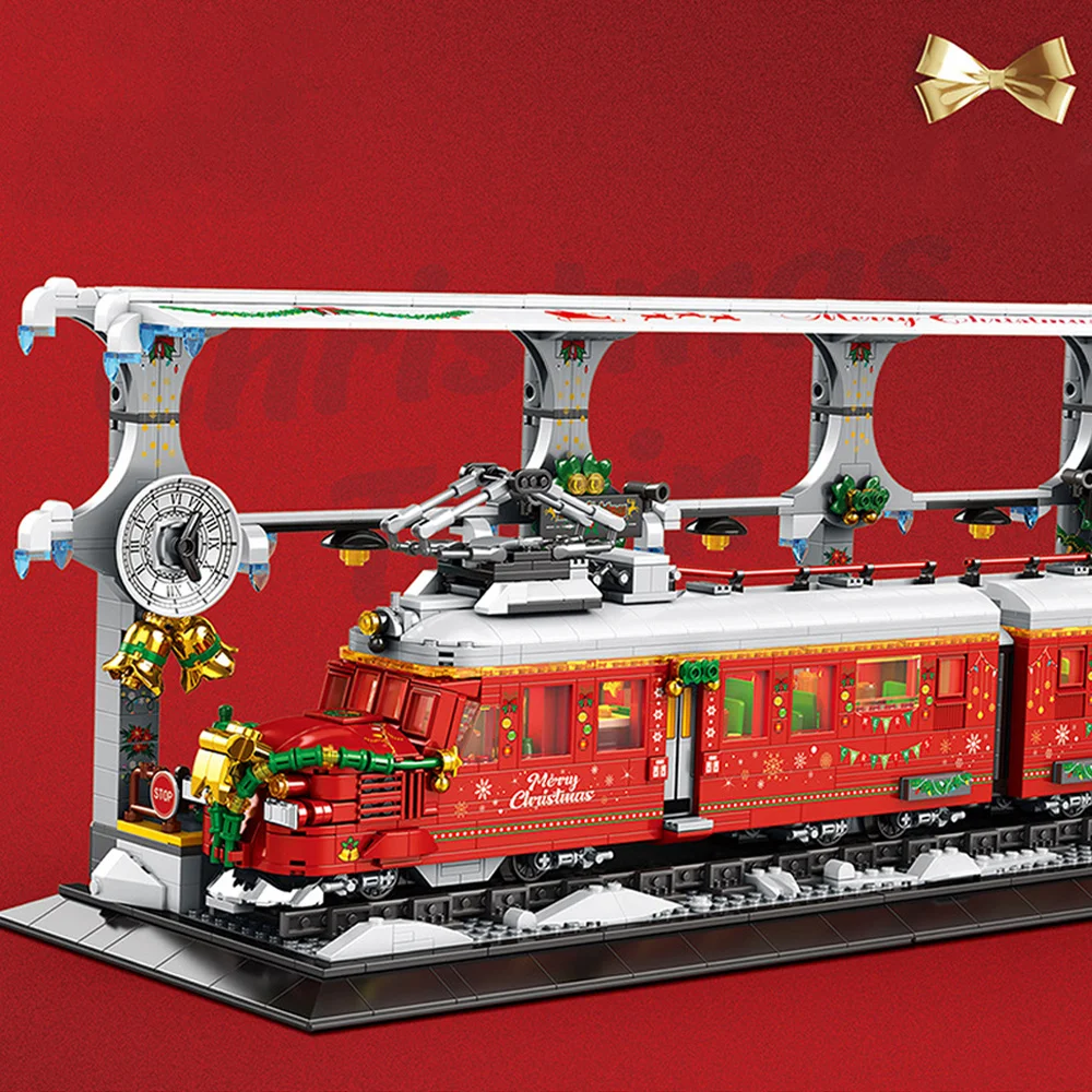 MOC-Juego de bloques de construcción de modelo de tren, 2822 Uds., crear obras maestras arquitectónicas para decoración de habitación, regalos de cumpleaños perfectos