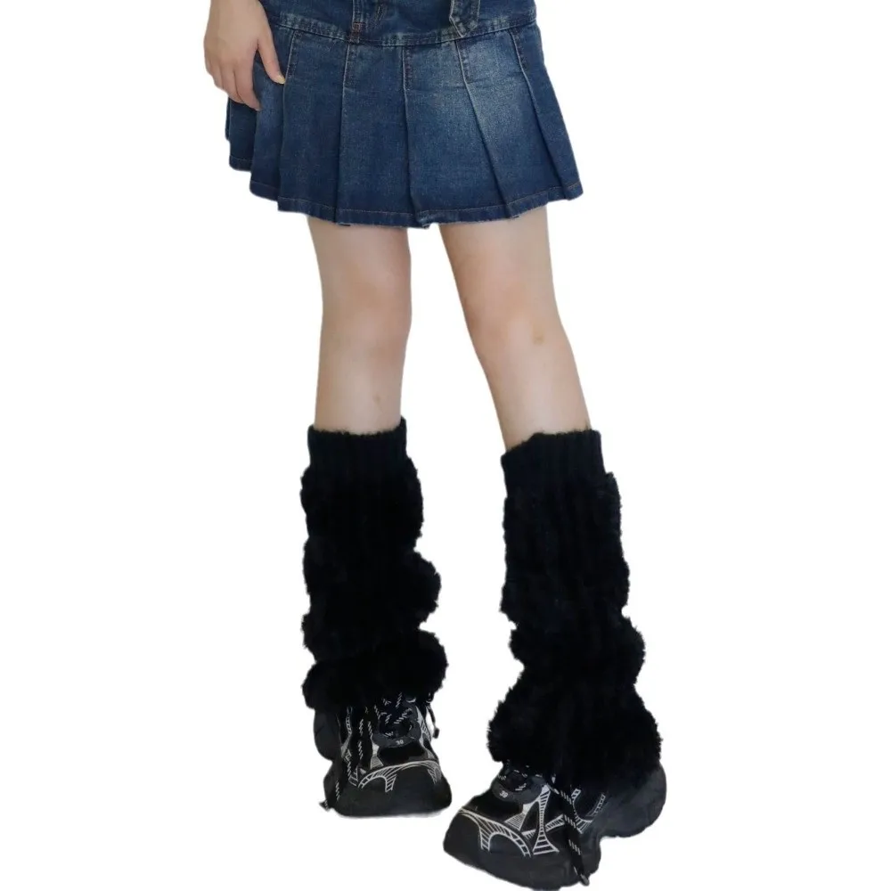 

Новые однотонные гетры в стиле Харадзюку, утолщенные носки до середины икры, чулочно-носочные изделия для женщин