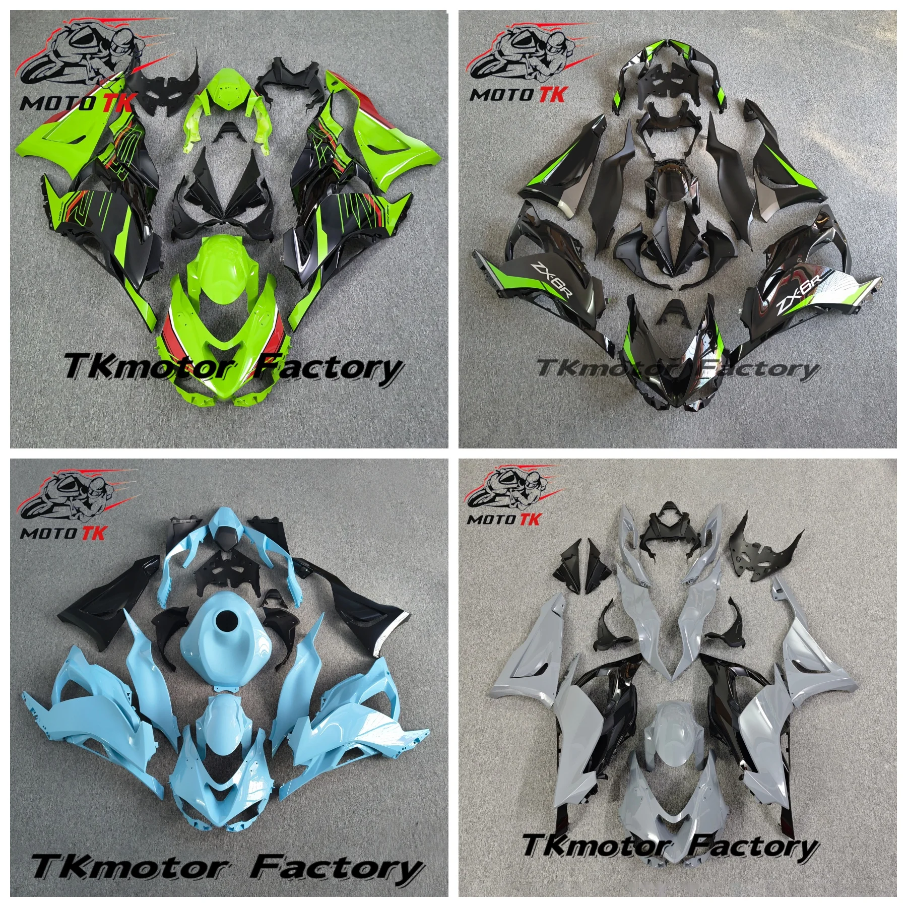 

For Kawasaki ZX6R 636 ZX-6R 2024 2025 Motorcycle Carbon Fiber Paint Retrofit Parts Fenders Cover Panels Cowl Fairing Kit