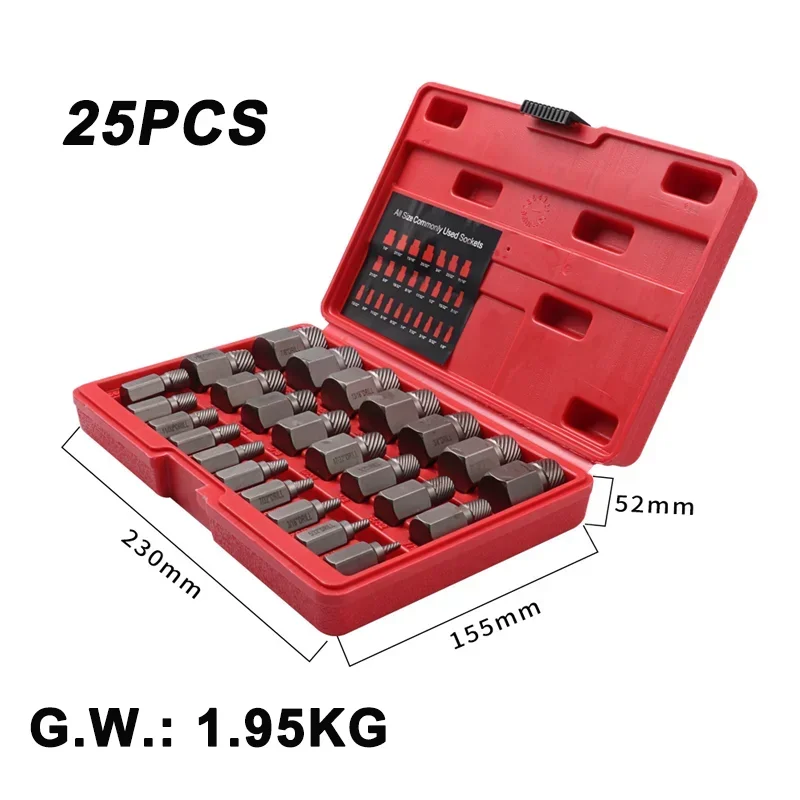 Ściągacz do zerwanych śrub Zestaw narzędzi ręcznych do usuwania stali stopowej