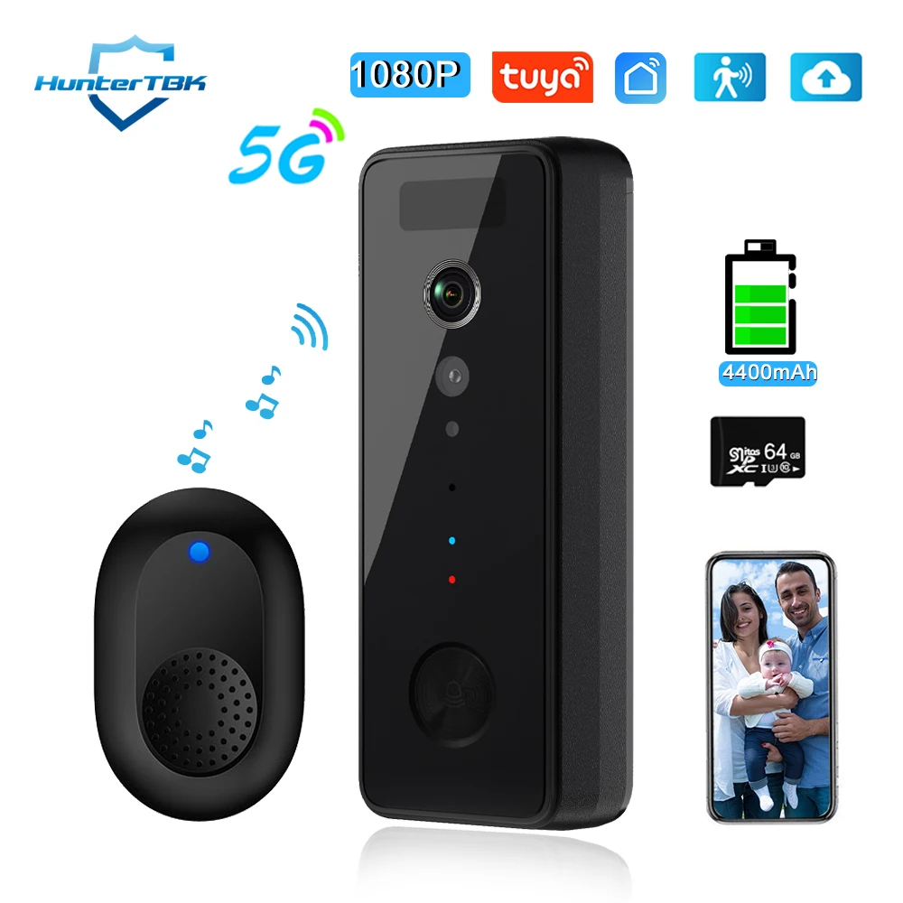 5G 2.4G WiFi Doorbell Camera 1080P Video Intercom Doorbell HD Night Vision PIR Motion Detection Tuya Smart Home Ring Door Bell