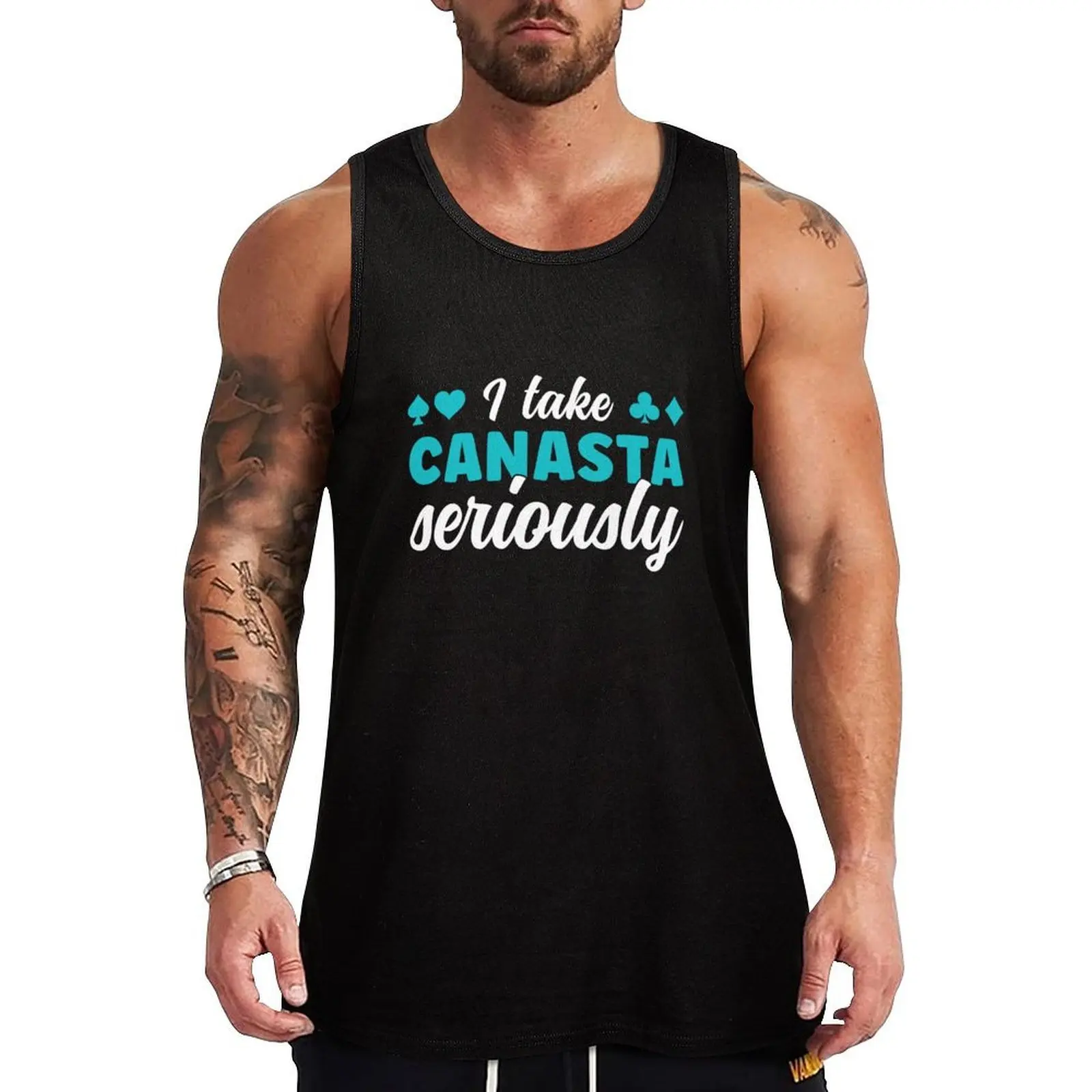 I Take Canasta Seriously Canasta Player Tank Top Sports Fitness Tank Top de Secagem Rápida com Absorção de Umidade