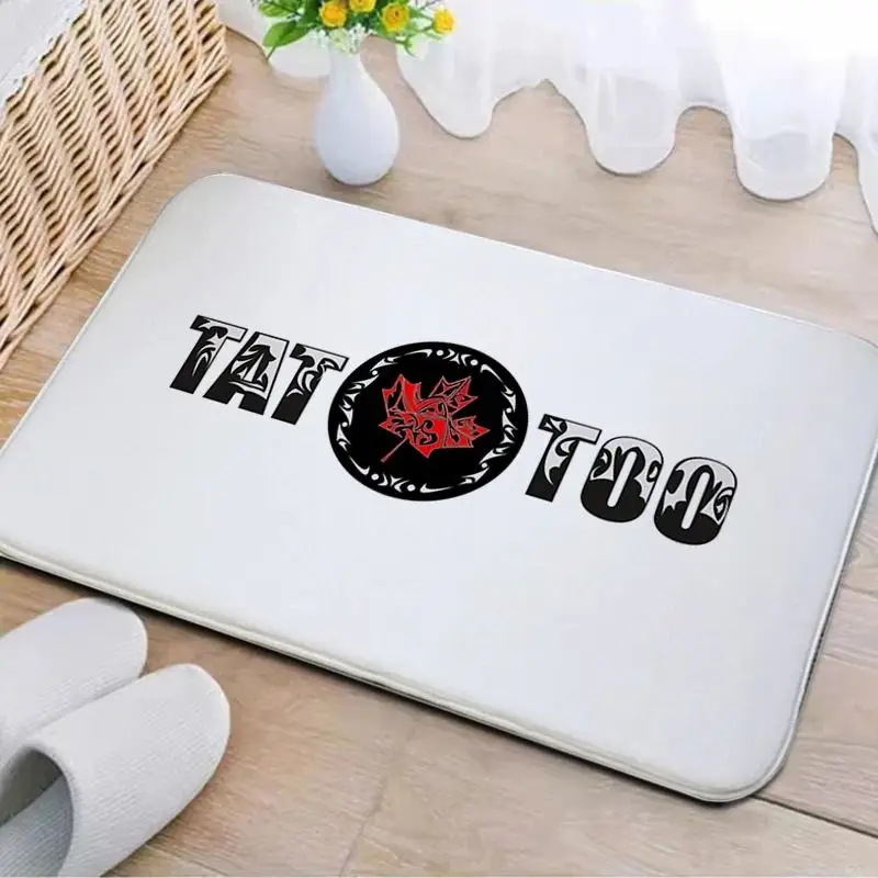 Tattoo Shop Mat Indoor Welcome Doormat Washable Bathroom Bedroom Kitchen Accessories Rug Non-slip Corridor Porch Entrance Carpet