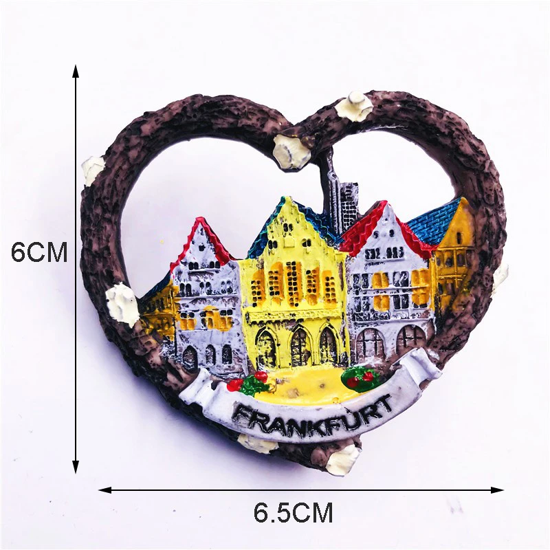 Germany Frankfurt Bremen Magnetic Refrigerator Magnets Tourism Souvenir Berlin Dresden Resin Fridge Magents Decorative Gifts