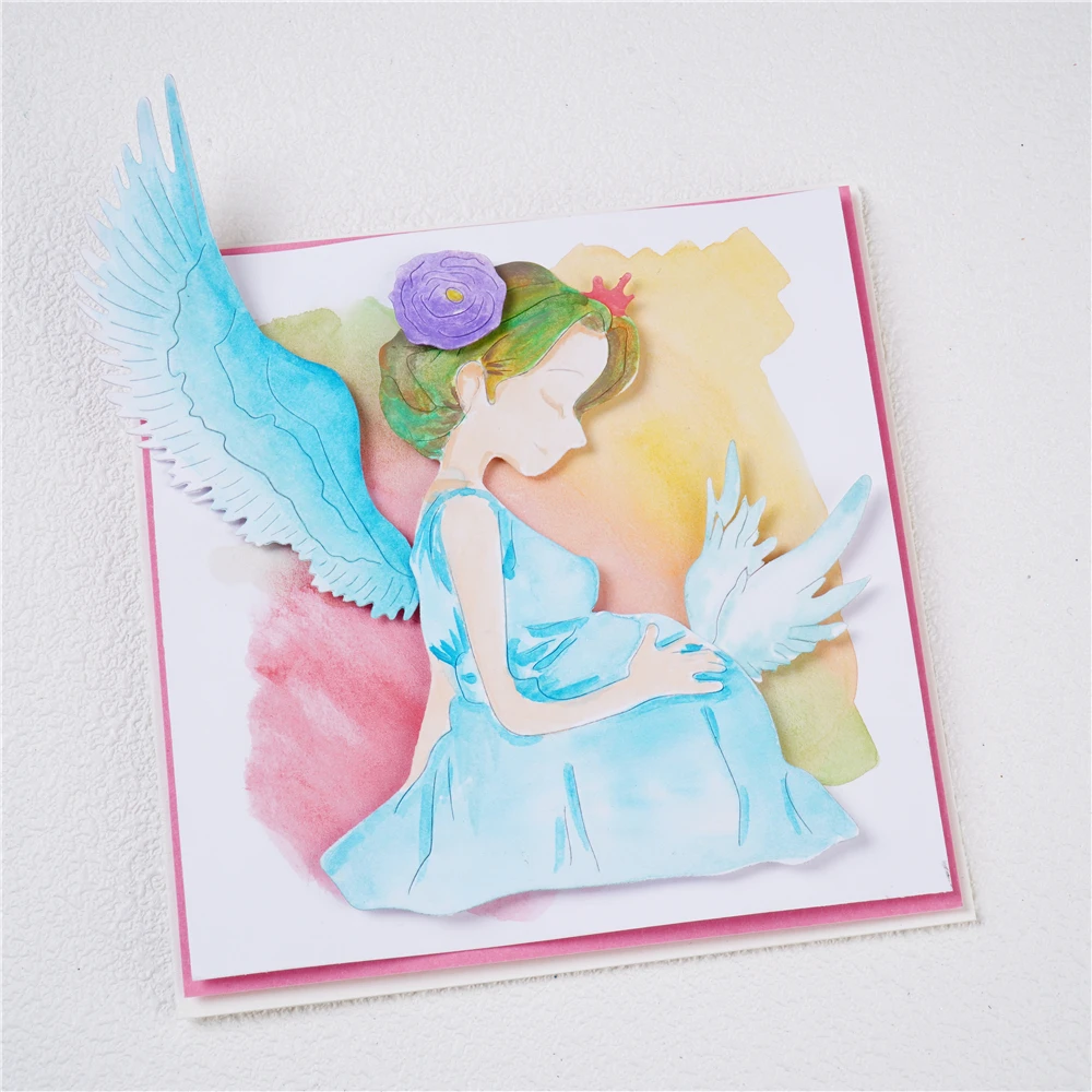 

Pregnant Woman Metal Cutting Dies Mold Scrapbooking Decoration Paper Cards Craft Knife Mould Blade Punch Template Embossing 1pcs