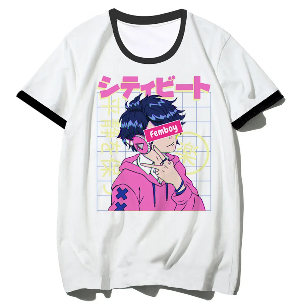 Femboy t-shirt girl harajuku  women Graphic Comfortable Breathable 80s top tees Gothic 80s anime 2000s Y2k Punk