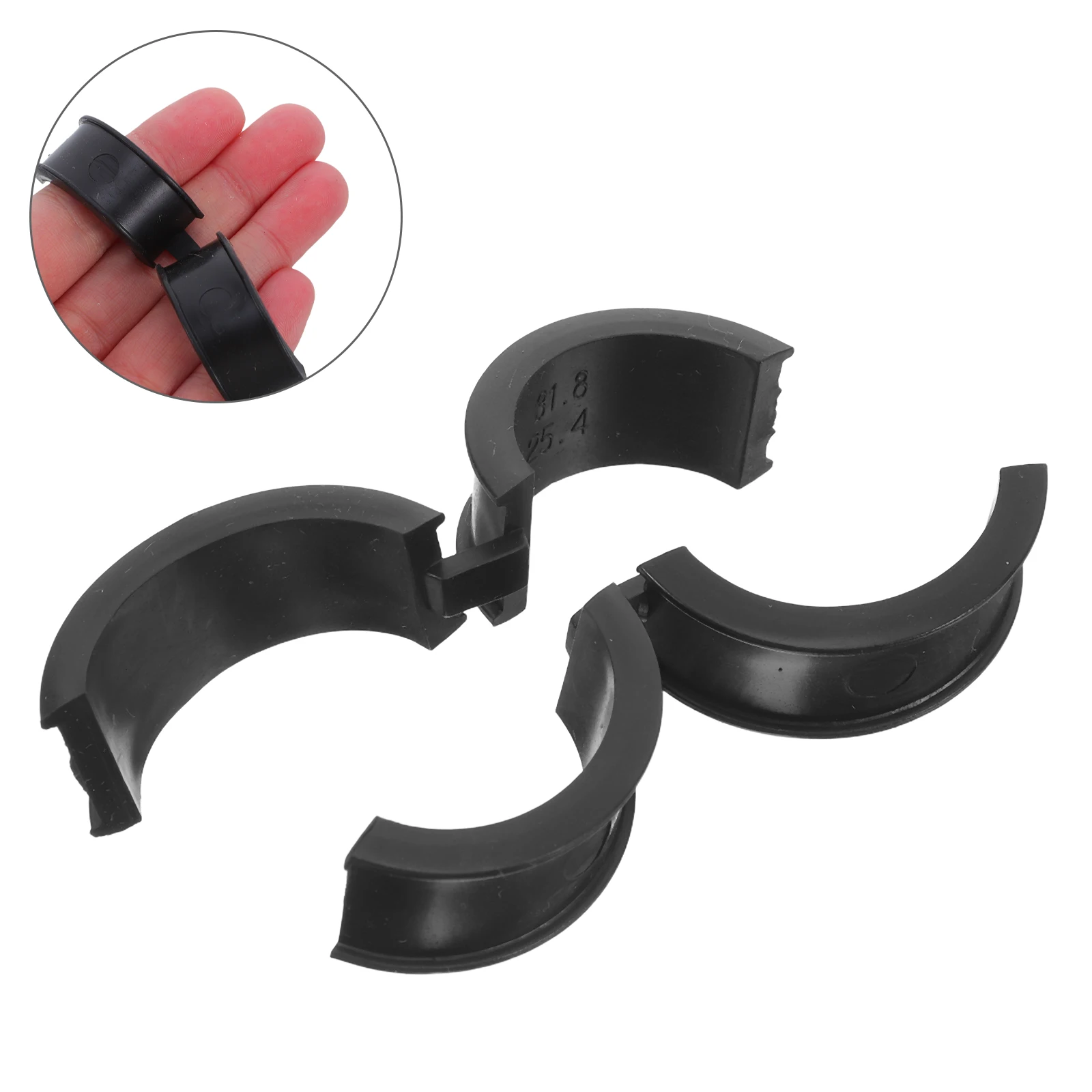 8 قطعة ملحقات الدراجة والعتاد تعديل الحشوات المقود المطاط طوقا Tpr جوانات الدراجة تمديدات تباعد #4