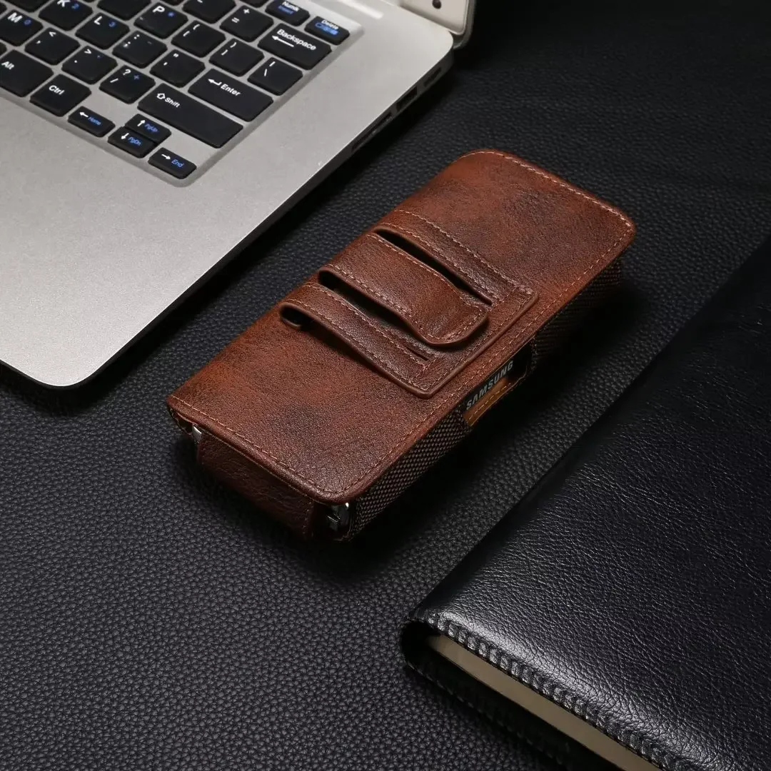 Magnetic Phone Pouch Case For Samsung Galaxy Z Fold 6 5 4 3 2 Belt Clip Wallet Leather Cover Holster Waist Bag Outdoor Sports