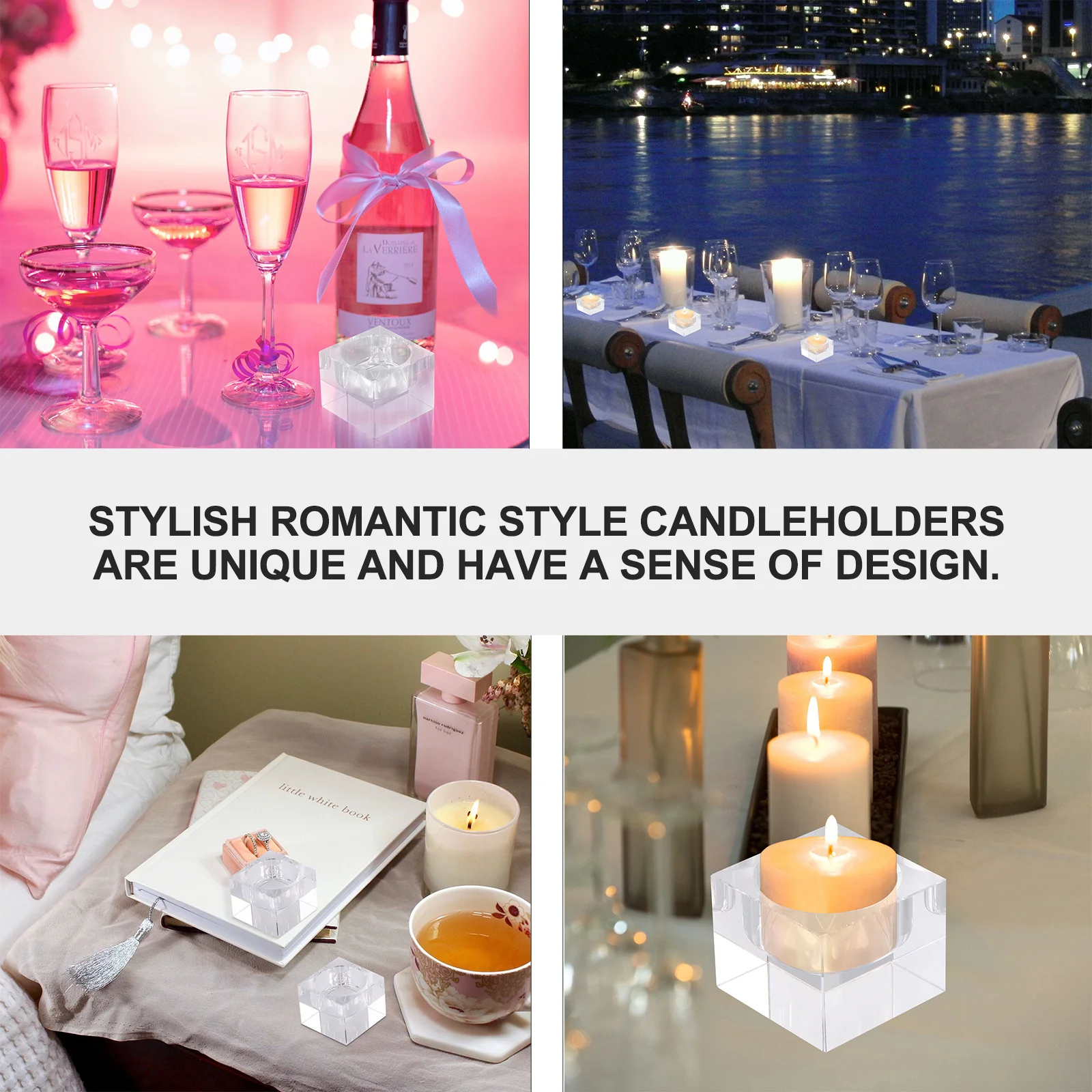 

3Pcs Crystal Holders Romantic Wedding Elegant Party Decoration Stylish Centerpiece Home Ornament Wedding Candleholder