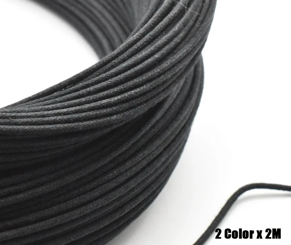

2M Guitar Pickup Cloth Covered Pre-tinned 7-strand Pushback Vintage-style Guitar Wire Guitar Pickup Cable White Black