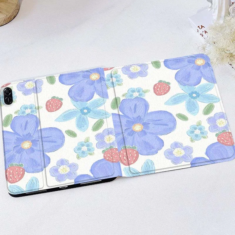 

Luxury Colorful Flowers For Huawei MatePad M5 T5 SE 11 Pro Honor Tab 5 V7 V8 X9 GT 10.1 10.8 Inch Tablet Case