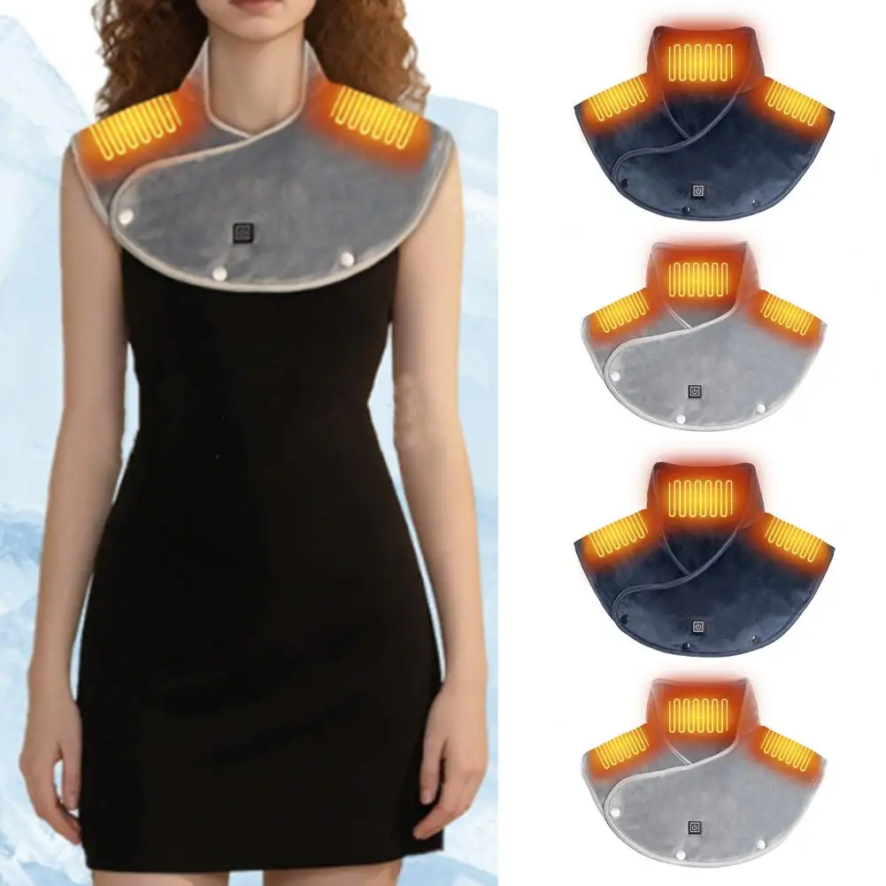 

Электрическая шаль с USB-нагревом и 3-скоростным контролем температуры, идеальный комфорт, грелка для шеи, норковая бархатная шаль с USB-подогревом