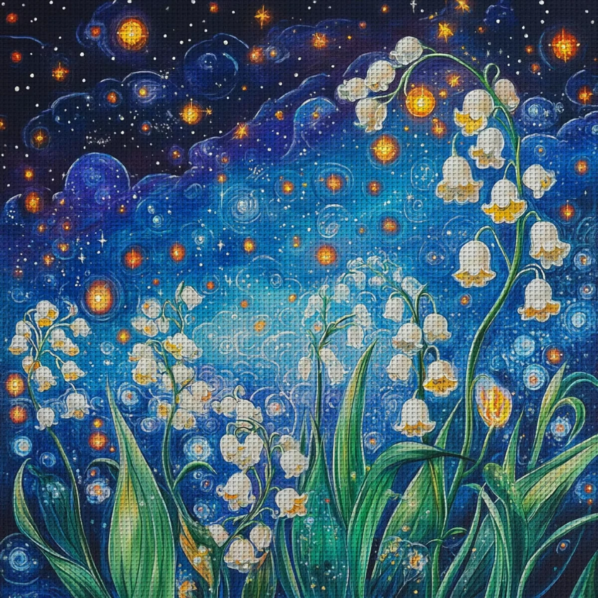 DIY Diamond Painting Kit Starry Sky Night View Landscape Art Mosaic Rhinestone Wall Decor Home Gift Set