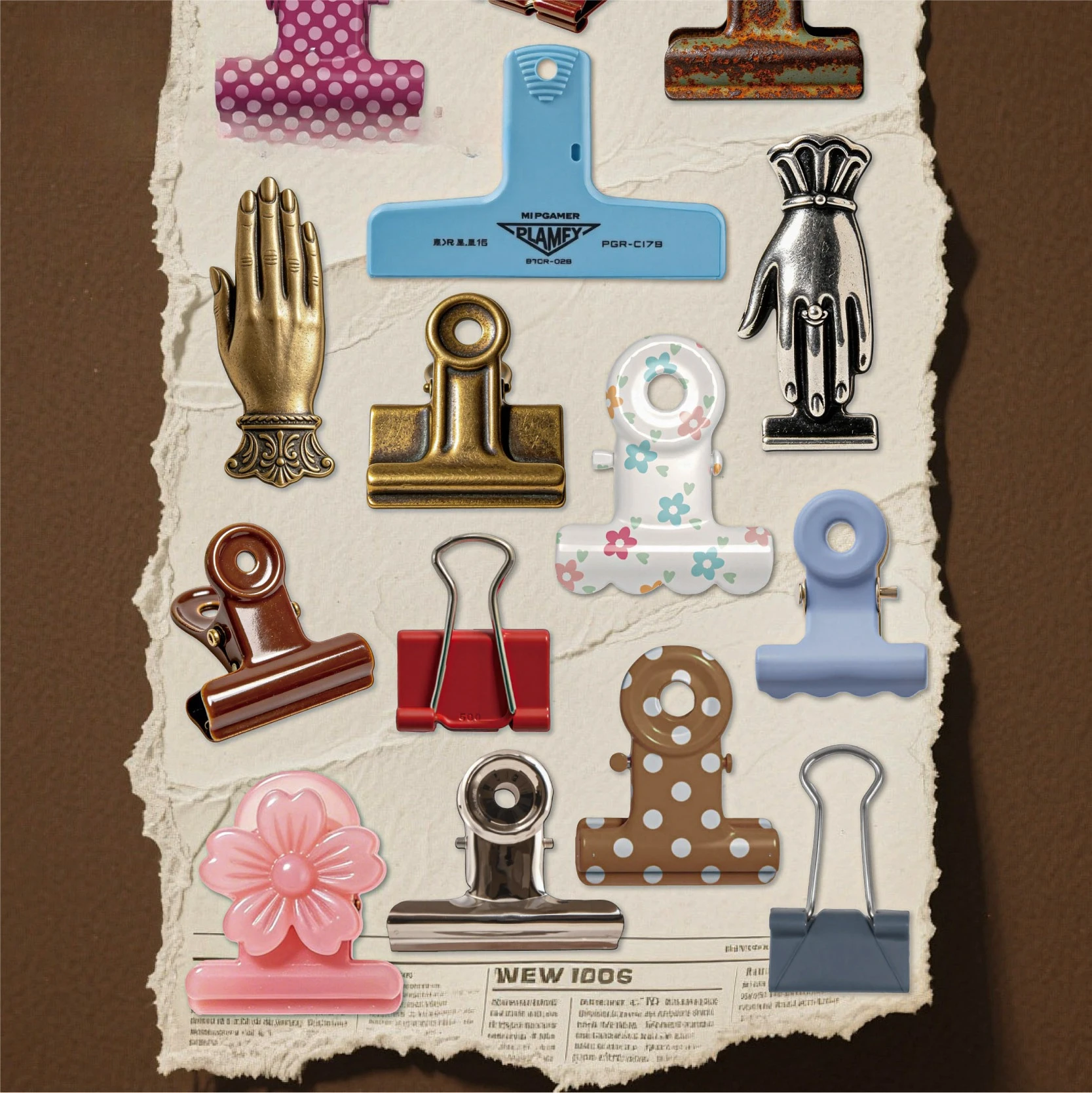 Vintage Simulation Clip Shaped Landscape Sticker Creative DIY Journal Material Collage Scrapbooking Stationery