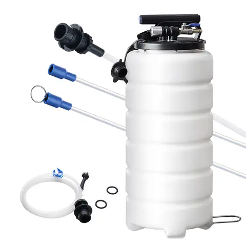 SucceBuy 6.5L/15L Pneumatic Fluid Extractor with Suction Hose Oil Changer Fuel Pump for Automotive Fluids Vacuum Evacuation