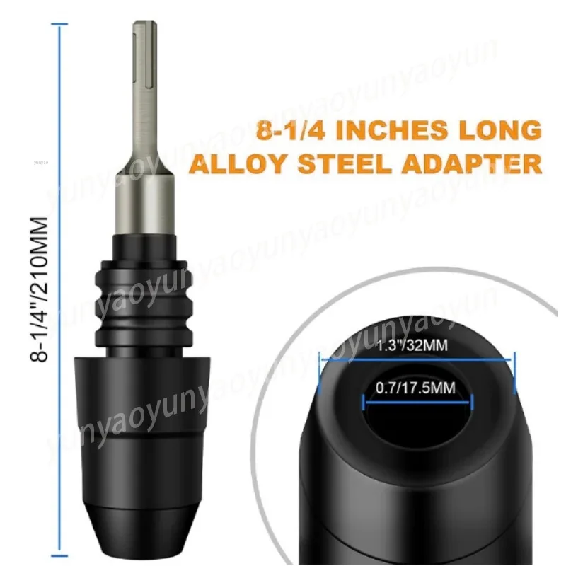 To 5 Adapter, Rotary Hammer Drill Bit Conversion Rod for Demolition Tool