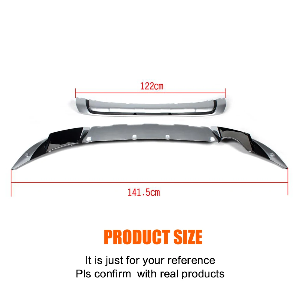 PP Front And Rear Bumper Lip Protector Fender Guard Plate Covers Kit For KIA Sportage 2011-2014 2PCS/Set