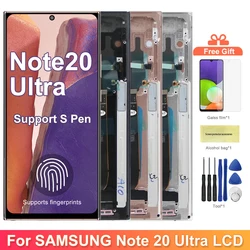 Note 20 Ultra Display Screen Assembly for Samsung Galaxy Note20 Ultra 5G N985F N986B Lcd Display Digital Touch Screen with Frame