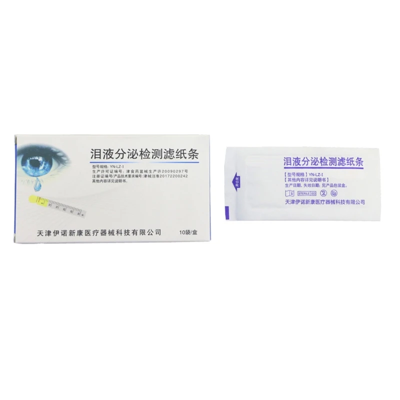 Carta per test oftalmologico Rilevazione di lacrime artificiali Striscia di carta da filtro Lacrima Secre Drosphip