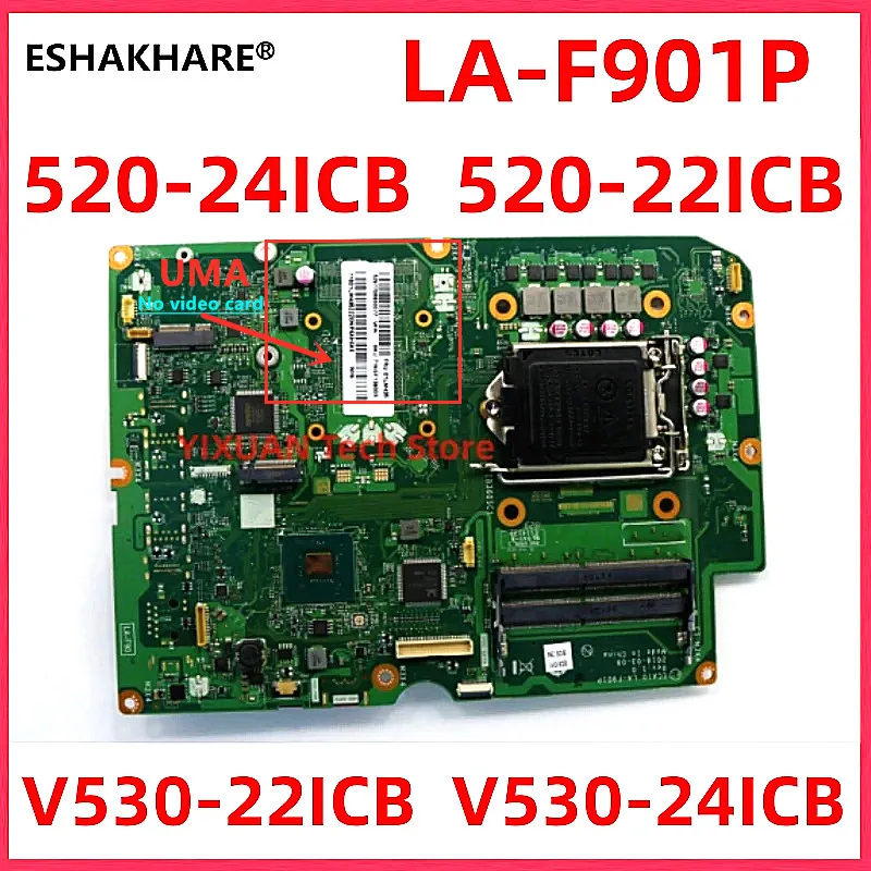 

LA-F901P 01LM436 01LM437 For Lenovo Ideacentre AIO V530-24ICB V530-22ICB 520-24ICB 520-22ICB All-in-One Motherboard 100% test OK