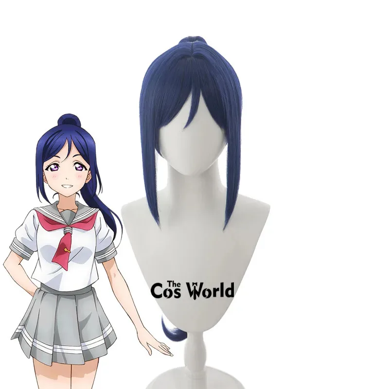 الحب لايف أشعة الشمس Aqours Matsuura Kanan 75 سنتيمتر طويل أنيمي تأثيري الباروكات الألياف مقاومة للحرارة الشعر الاصطناعية + غطاء شعر مستعار
