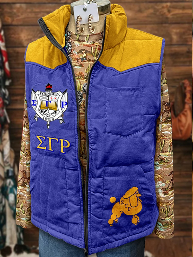 Cute Sigma Gamma Rho Print Vest