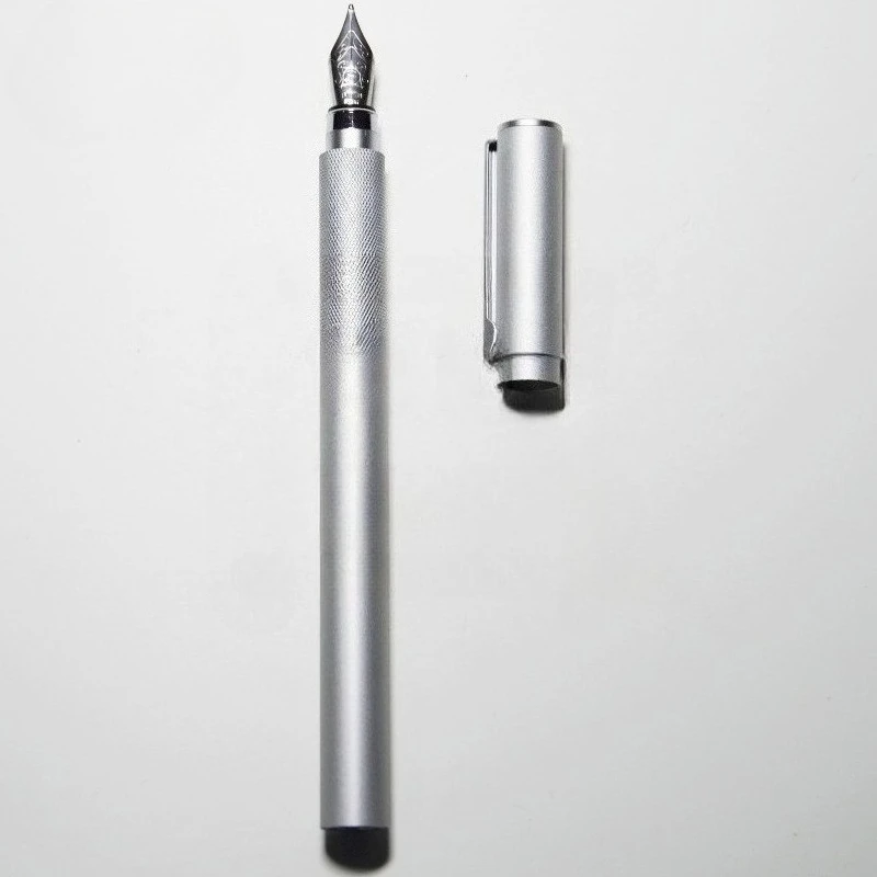 2025-new-japan-pen-stationery-mu-ji-all-aluminum-pocket-fountain-pen-f-05mm-lightweight-ink-pen-teacher-school-student-writing