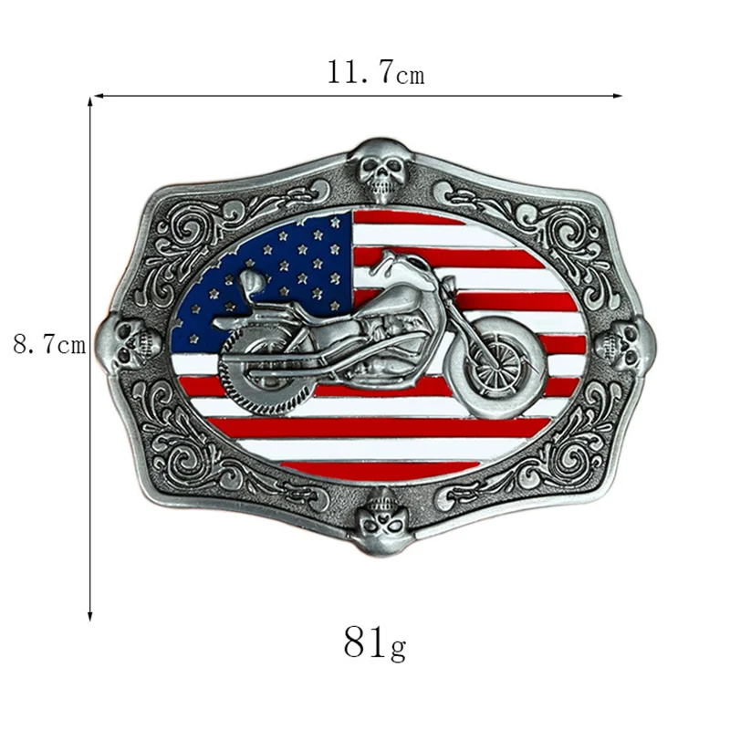 Boucle de ceinture de moto, style occidental, européen et américain