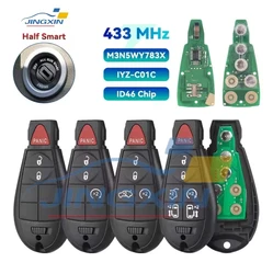 Jingxin Car Remote Control Key For Chrysler Town & Country Jeep Dodge M3N5WY783X/IYZ-C01C ID46Chip 433MHz Replacement Smart Card