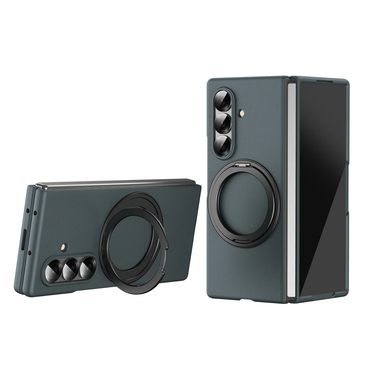 

For Samsung Galaxy Z Fold 7 6 5 4 3 Case Magnetic Holder Ring Magsafe Wireless Charge Case For Galaxy Fold7 Full Screen Cover