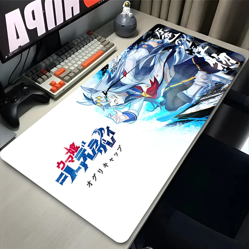 Oguri Cap Umamusume Mousepad HD الطباعة ألعاب الكمبيوتر قفل الحافة عدم الانزلاق ماوس الوسادة XXL ألعاب الكمبيوتر جميلة ديربي وسادة مكتب