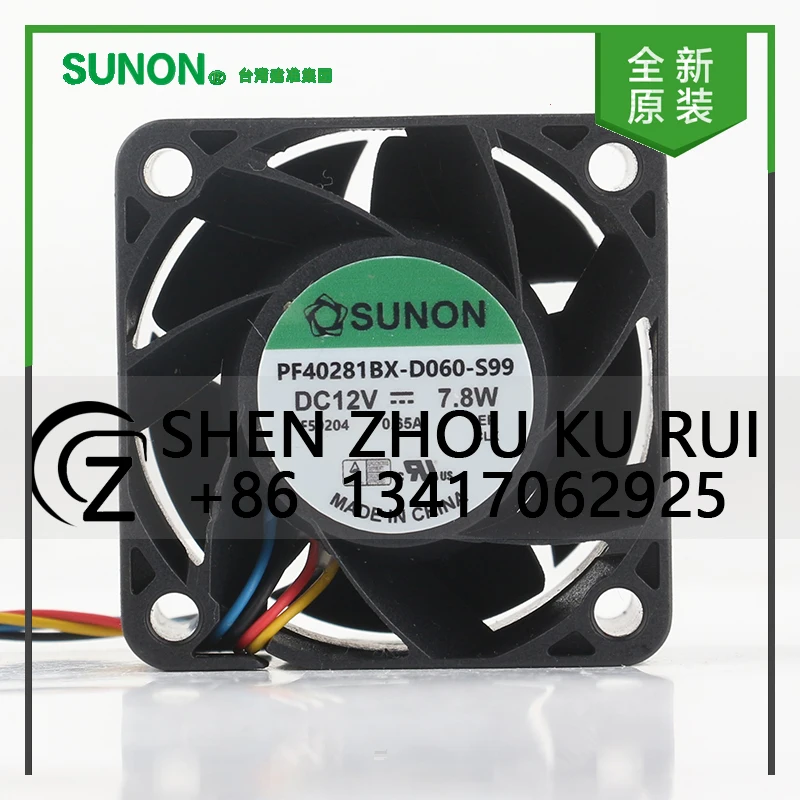 

New Sunon 5V 24V 48V DC12V 7.8W AC EC 4028 40X40X28MM 4CMchassis Power supply PWM bearing 4-wire PF40281BX-D060-S99 coolingfan