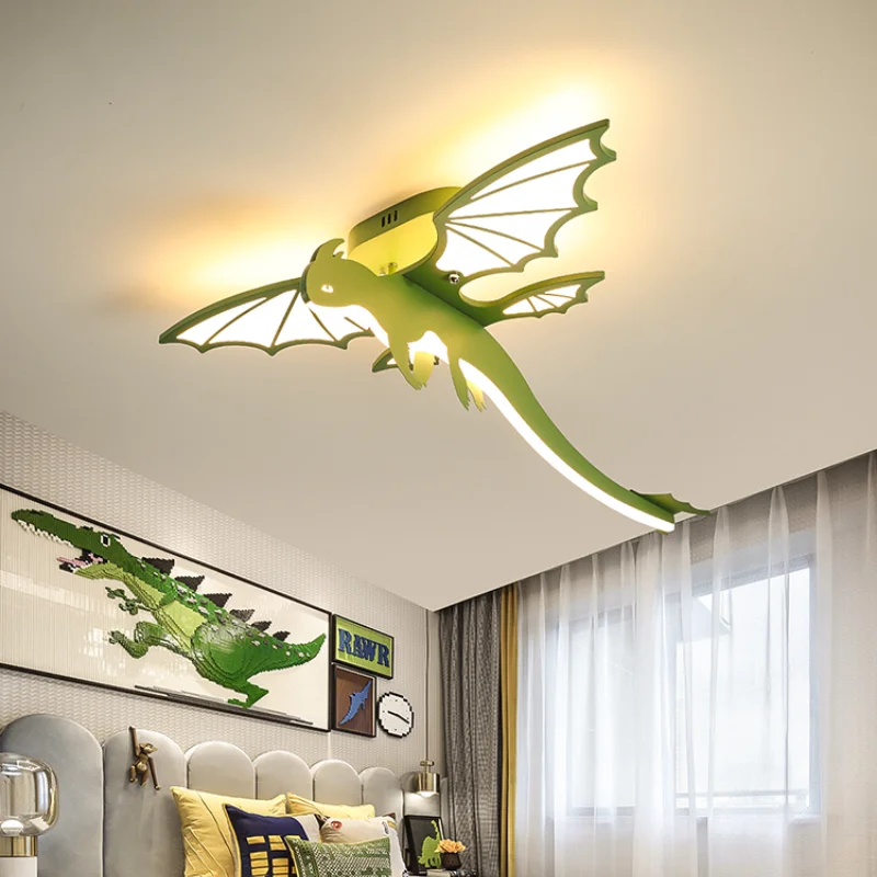 LED Ceiling Light Creative Eye Protection Cute Personality Dinosaur Lamp Cartoon Room Lamps