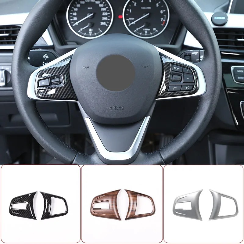 

ABS Carbon Fiber For BMW 1 2 Series 218i F45 F46 X1 F48 2016-2019 Steering Wheel Button Cover Trim For BMW X2 F47 2018 2019