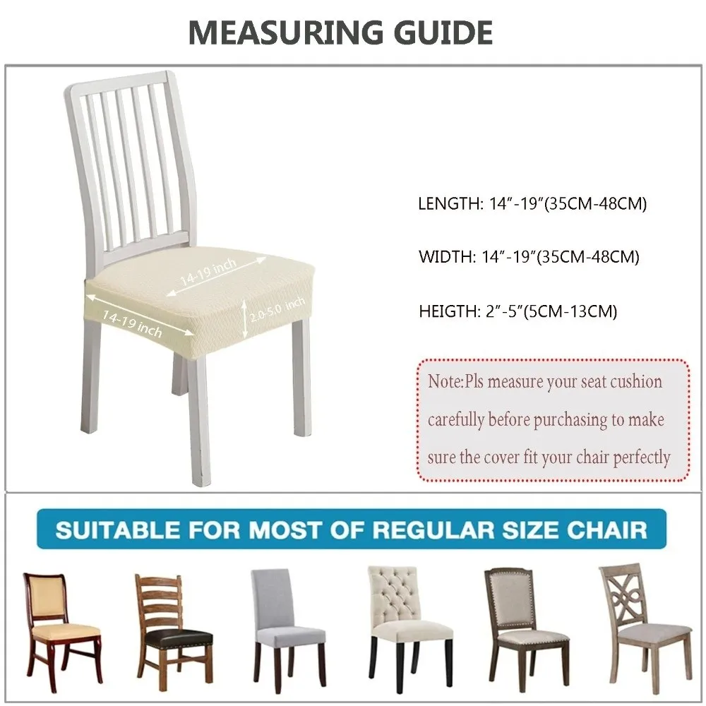 الصلبة اللون الغلاف قابل للغسل للإزالة كرسي جاكار مقعد يغطي أربعة الموسم العالمي مكافحة الغبار كرسي يغطي وسادة كرسي #6