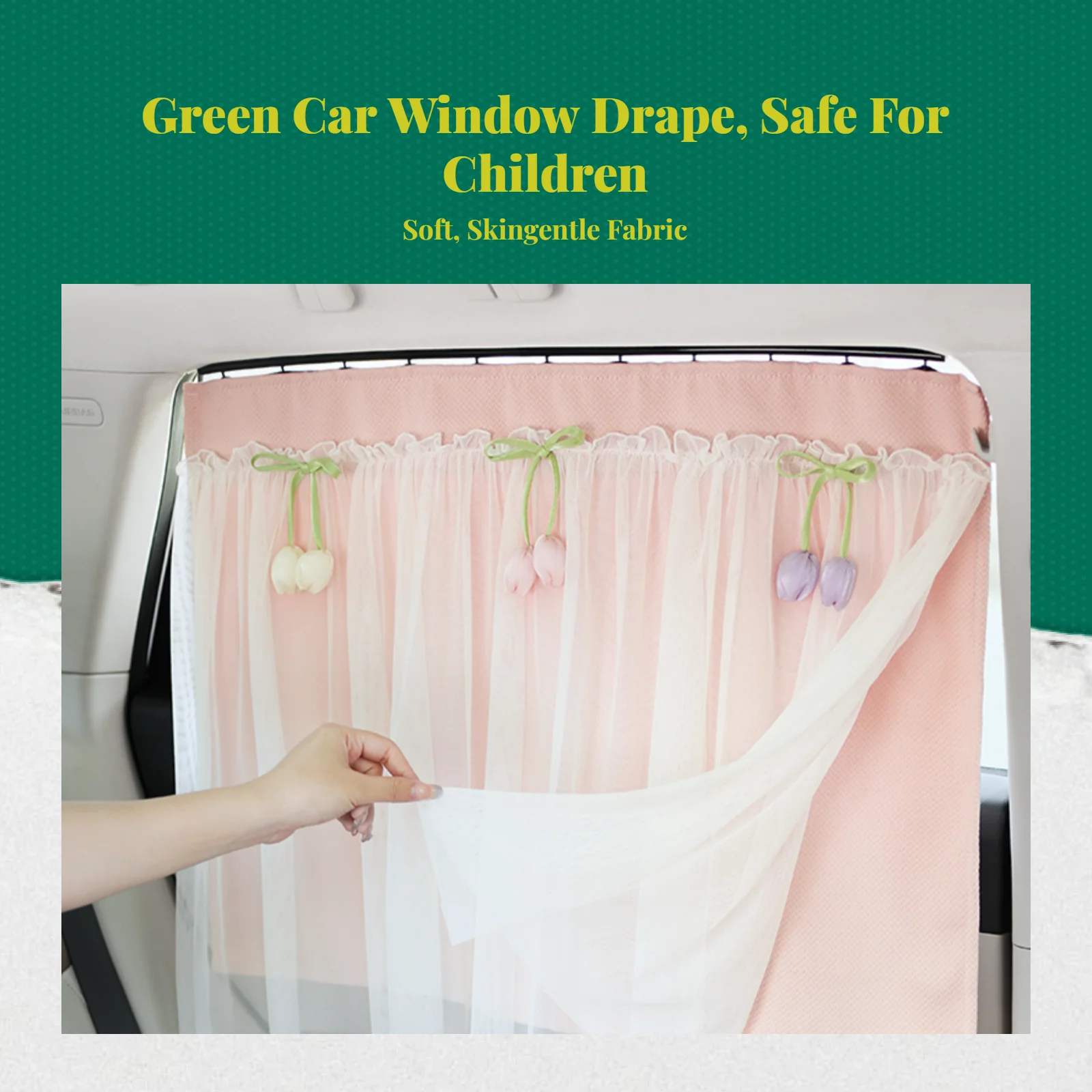 Car Window Privacy Screen, Track-Type Light & Cover, Sunlight Protection, Infant Side Window Shade, Easy Installation view 5