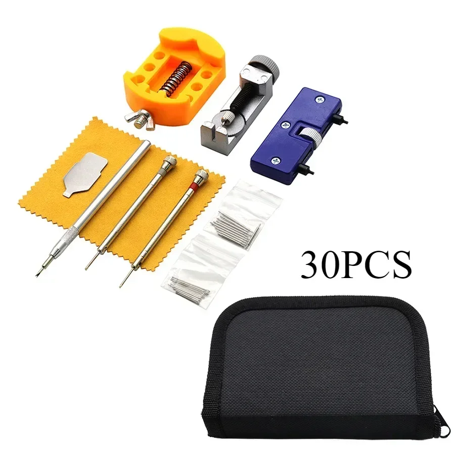 30 шт., набор инструментов для часов, профессиональный инструмент для часовщика, набор инструментов для ремонта часов, открытая крышка для часов, открывалка для корпуса, набор отверток, наборы инструментов