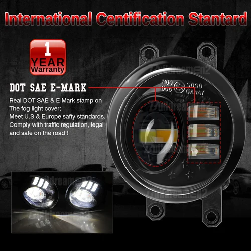 Imagen 2 del producto 30W H11 camión lente de cristal LED luz antiniebla montaje DRL 2 piezas para Toyota Hilux Revo Rocco Pick UP SR5 2015 2016 2017 2018 2019