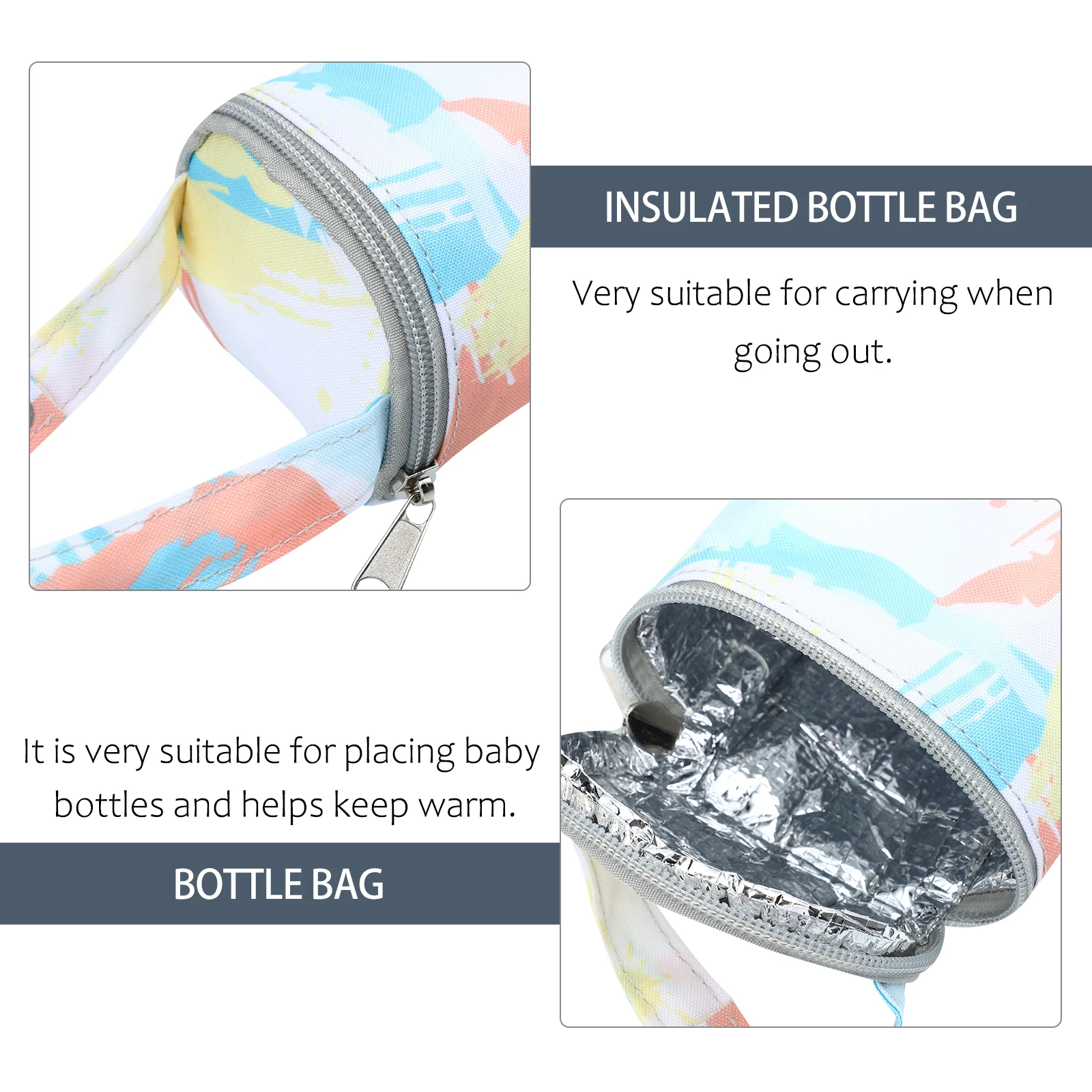 

Durable Insulated Cooler Bag for Baby Milk Bottles Locks Temperature Perfect for on-The-Go Nursing Moms Insulated Bottle Bag