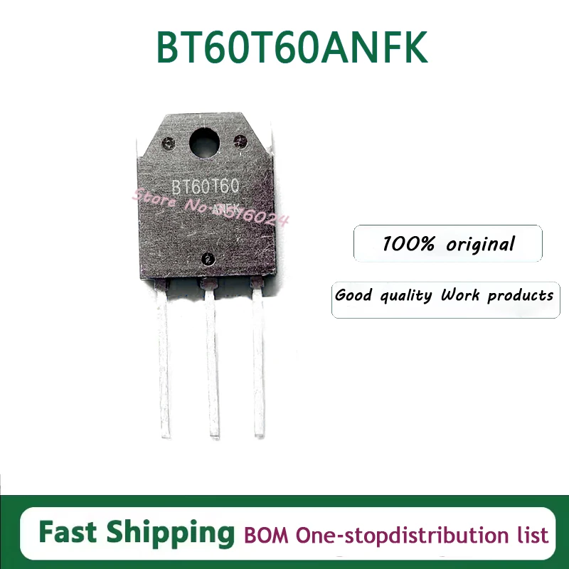 10PCS/lot  BT60T60 BT60T60ANFK  TO-3P 600V 60A  100% NEW